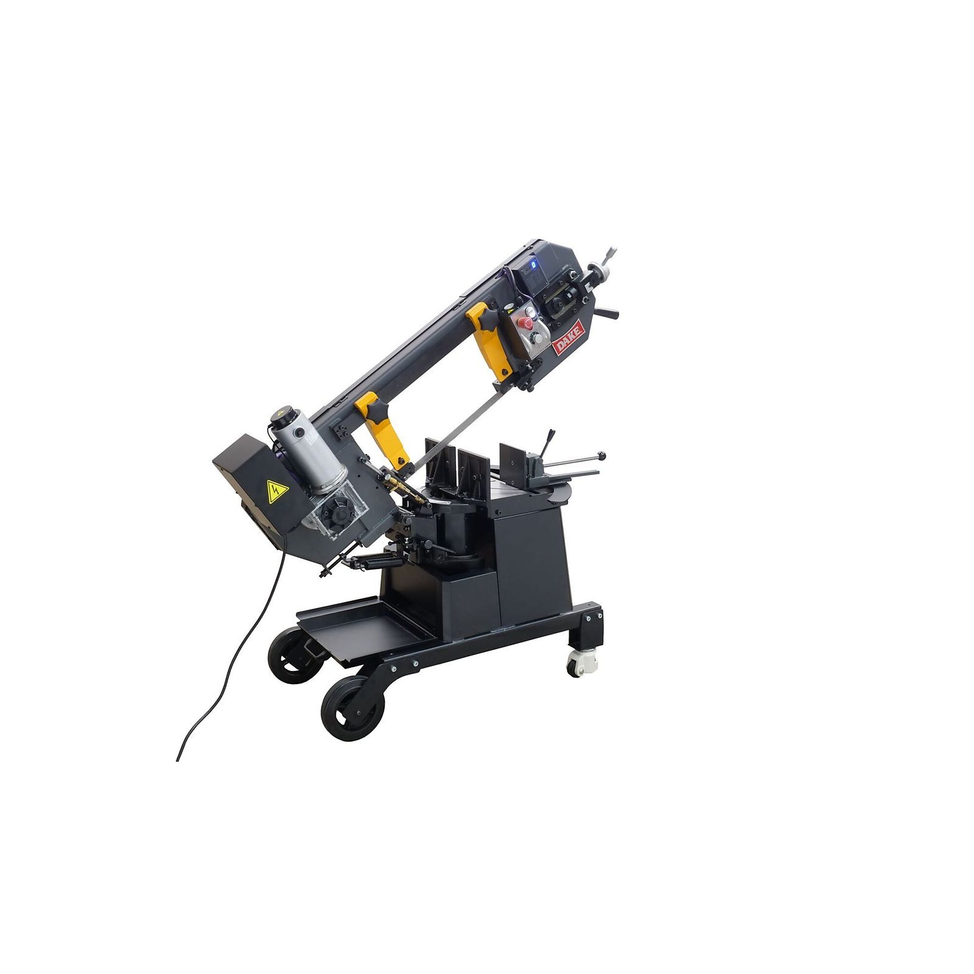 Dake, Dual Mitering Bandsaw - 10in. Rounds, 8in.x10in. Flats - 110V-1Ph, Model# SE-810